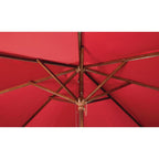 Bolero Round Pulley Umbrella Red - 3m