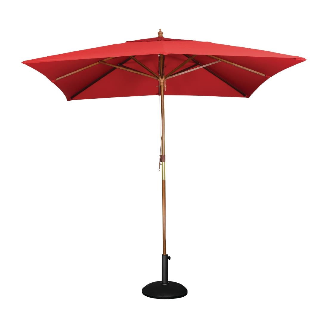 Bolero Square Pulley Umbrella Red - 2.5m