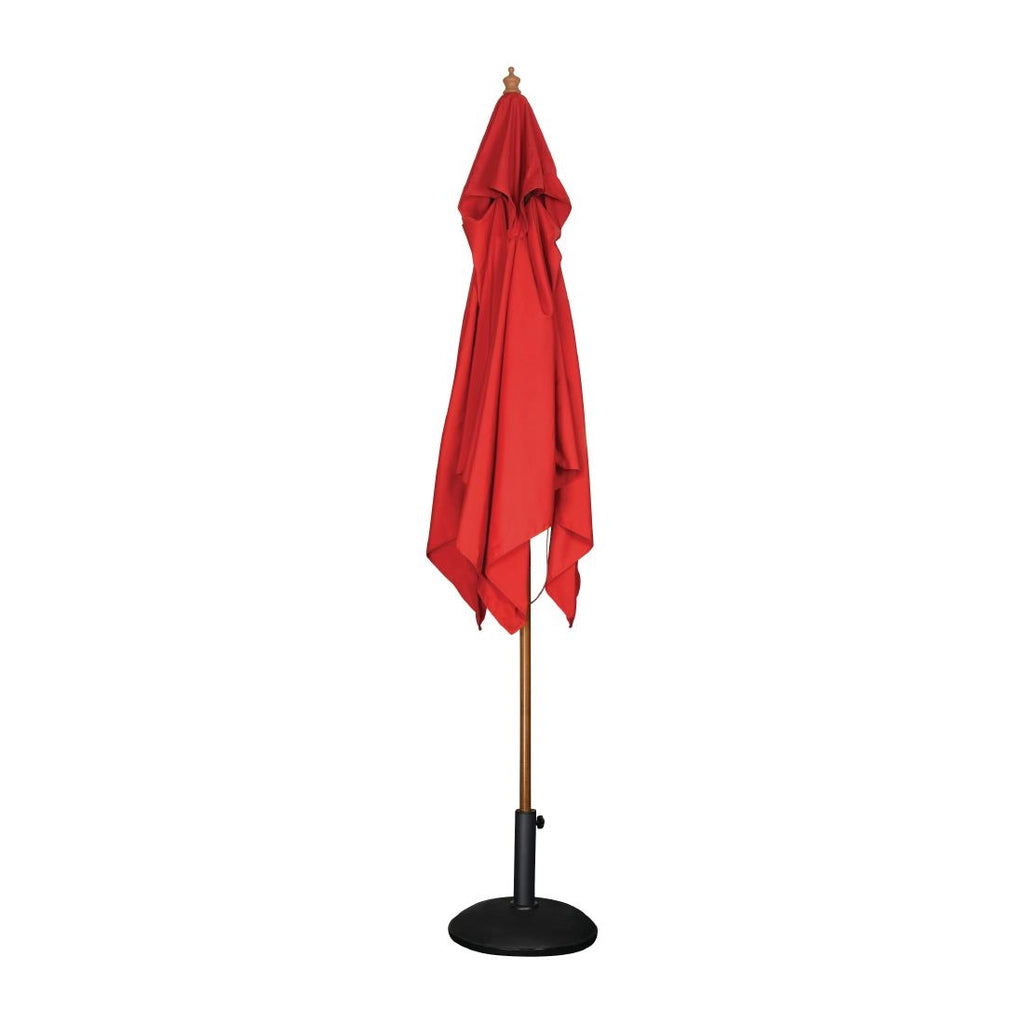Bolero Square Pulley Umbrella Red - 2.5m