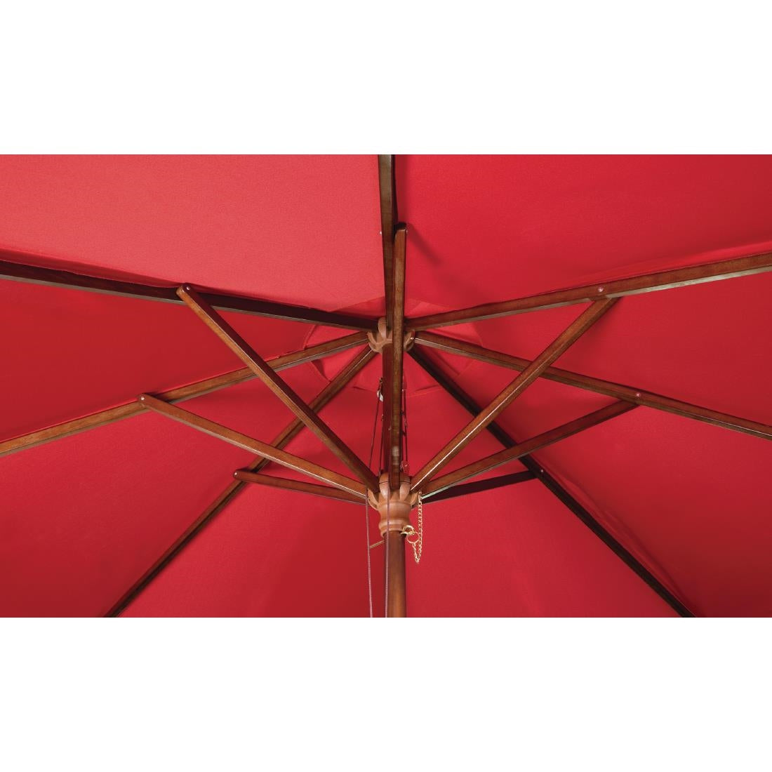 Bolero Square Pulley Umbrella Red - 2.5m