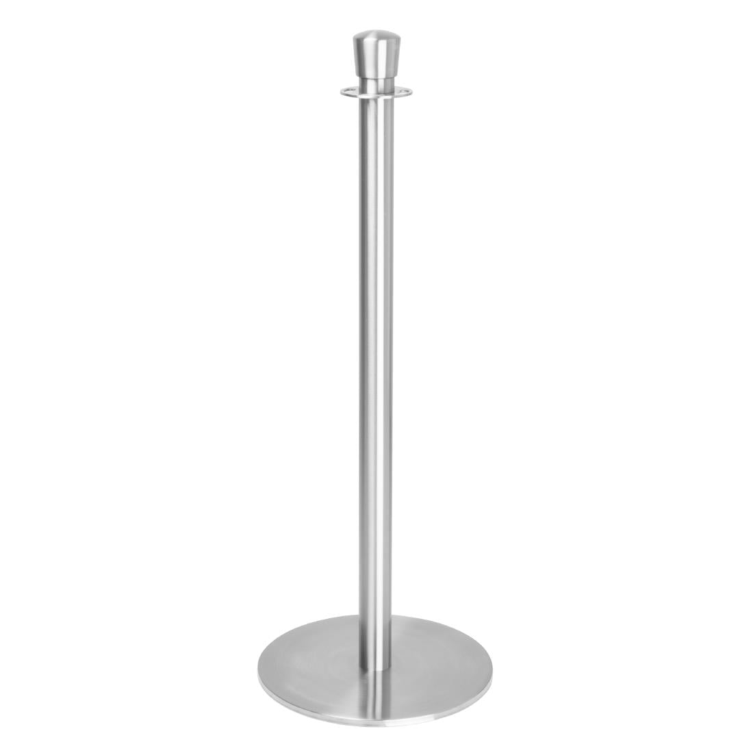 Bolero Flat Base Barrier Post Brushed Stainless Steel (Set 2)