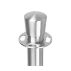 Bolero Flat Base Barrier Post Brushed Stainless Steel (Set 2)