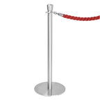 Bolero Flat Base Barrier Post Brushed Stainless Steel (Set 2)
