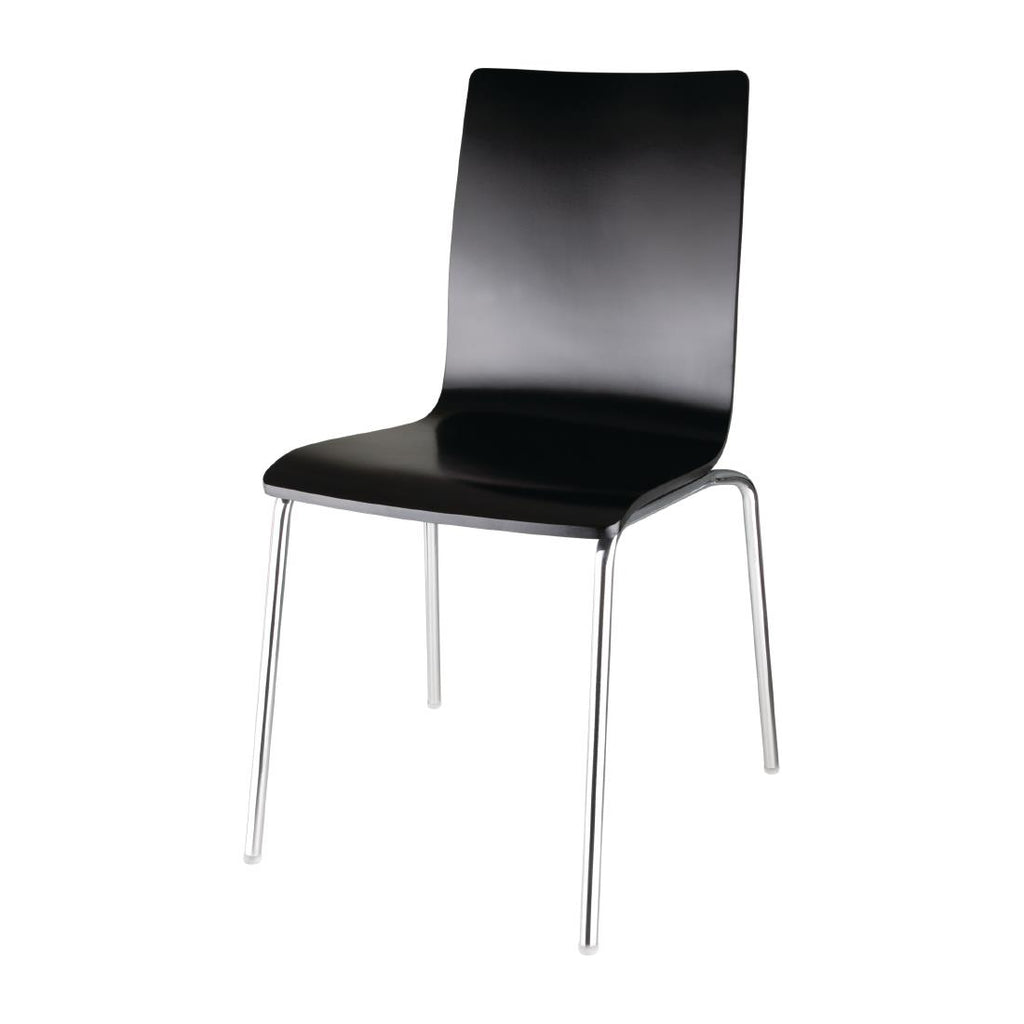 Bolero Square Back Sidechair Black (Pack 4)