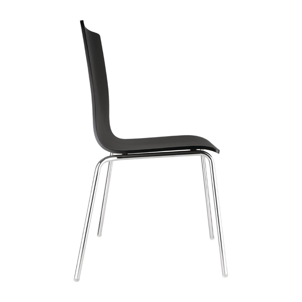 Bolero Square Back Sidechair Black (Pack 4)
