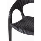 Bolero PP Rattan Wraparound Armchair Black (Pack 4)