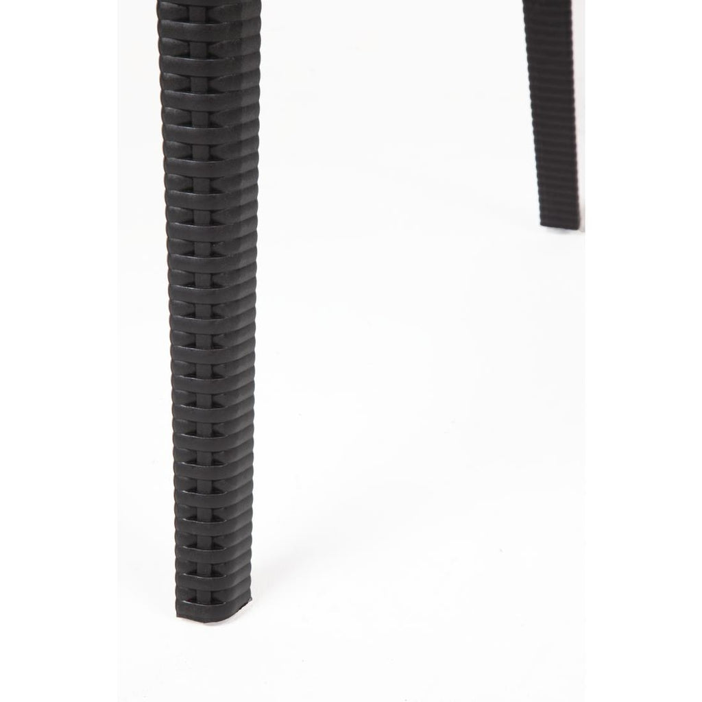 Bolero PP Rattan Wraparound Armchair Black (Pack 4)