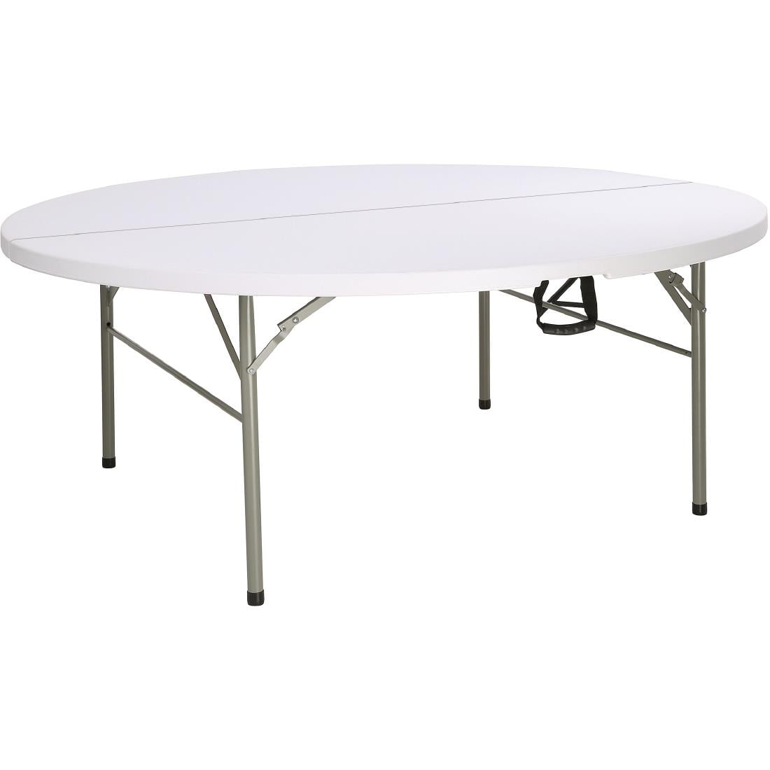 Bolero Centre Folding Table Round White Top - 180cm