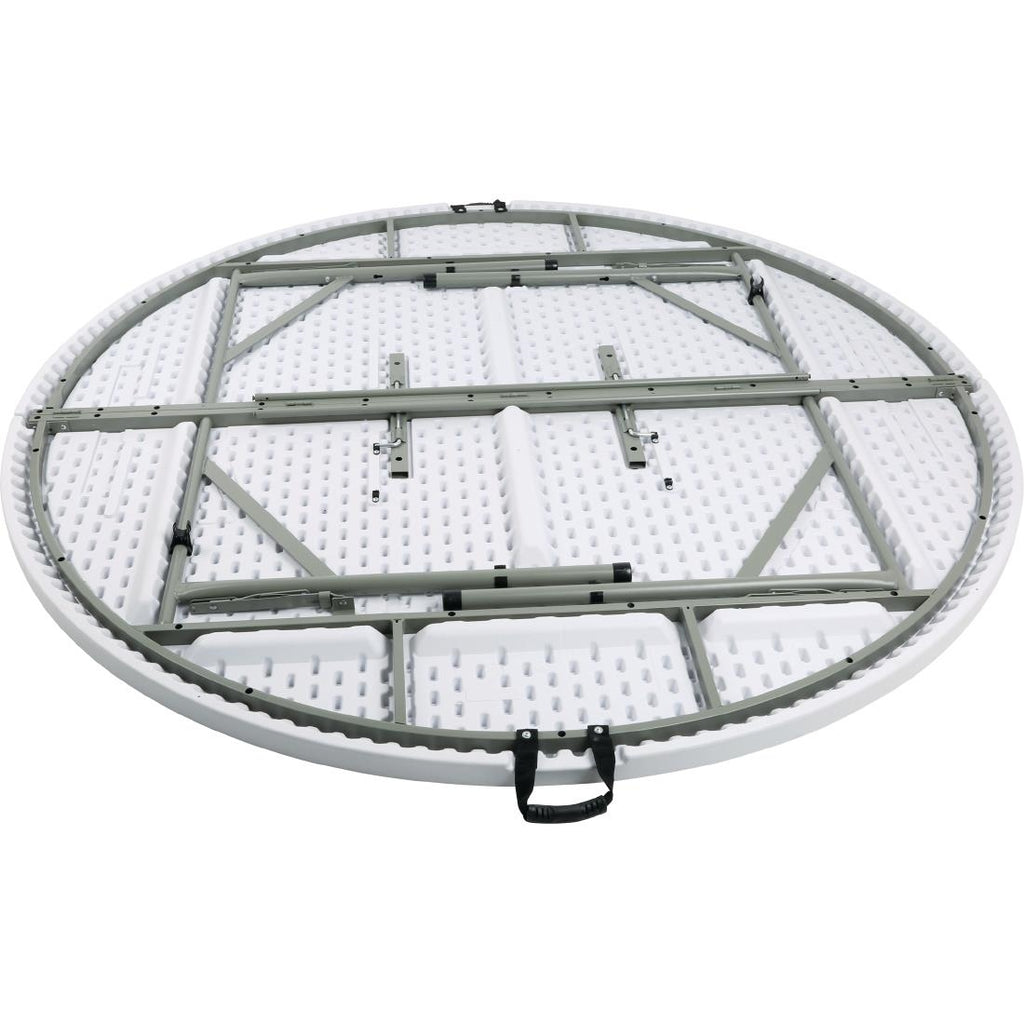 Bolero Centre Folding Table Round White Top - 180cm