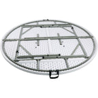 Bolero Centre Folding Table Round White Top - 180cm