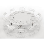 Bolero Centre Folding Table Round White Top - 180cm