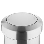 Bolero Brushed Steel Bin with Swing Lid 70ltr