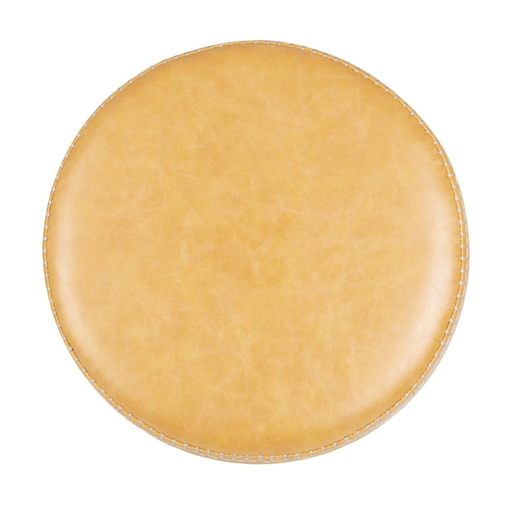 Bolero Brooklyn PU High Bar Stool - Caramel