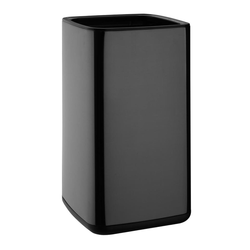 Bolero Square Waste Bin Titanium Black - 7Ltr
