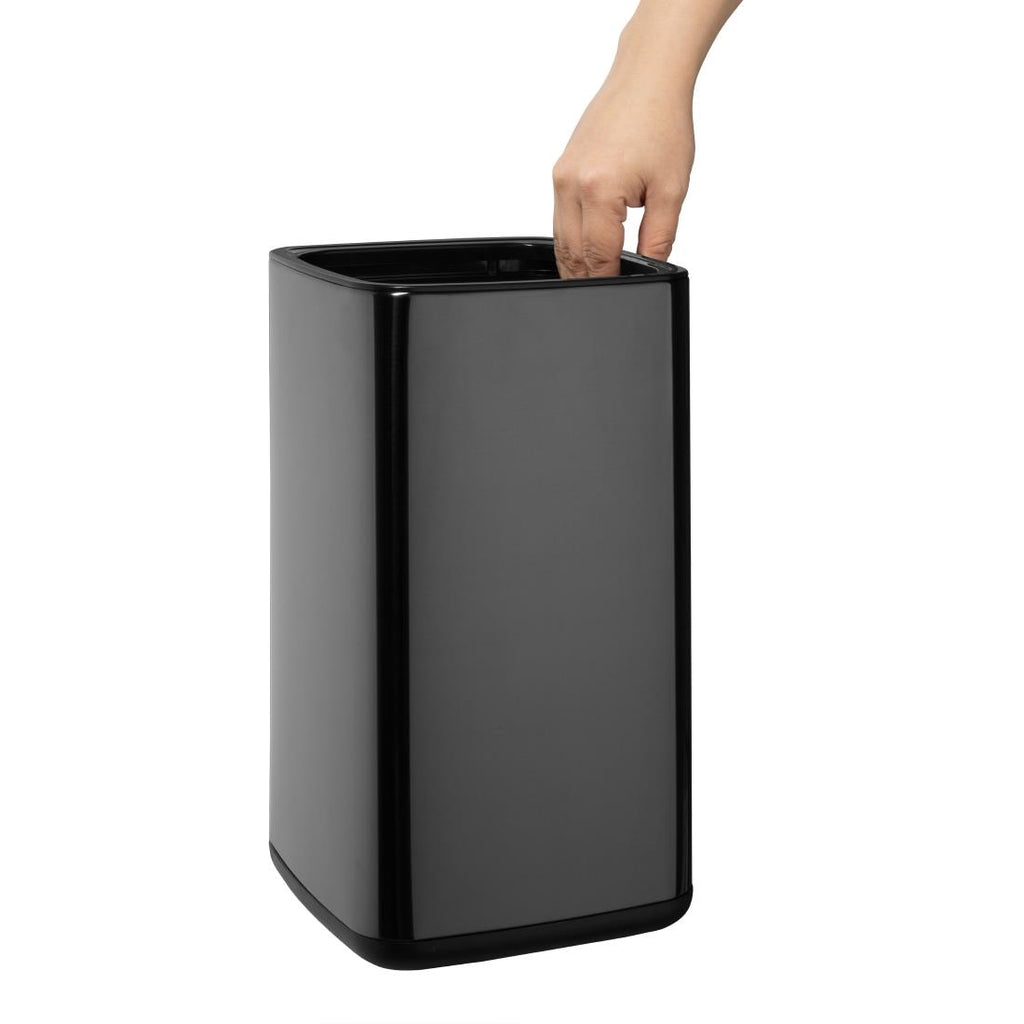 Bolero Square Waste Bin Titanium Black - 7Ltr