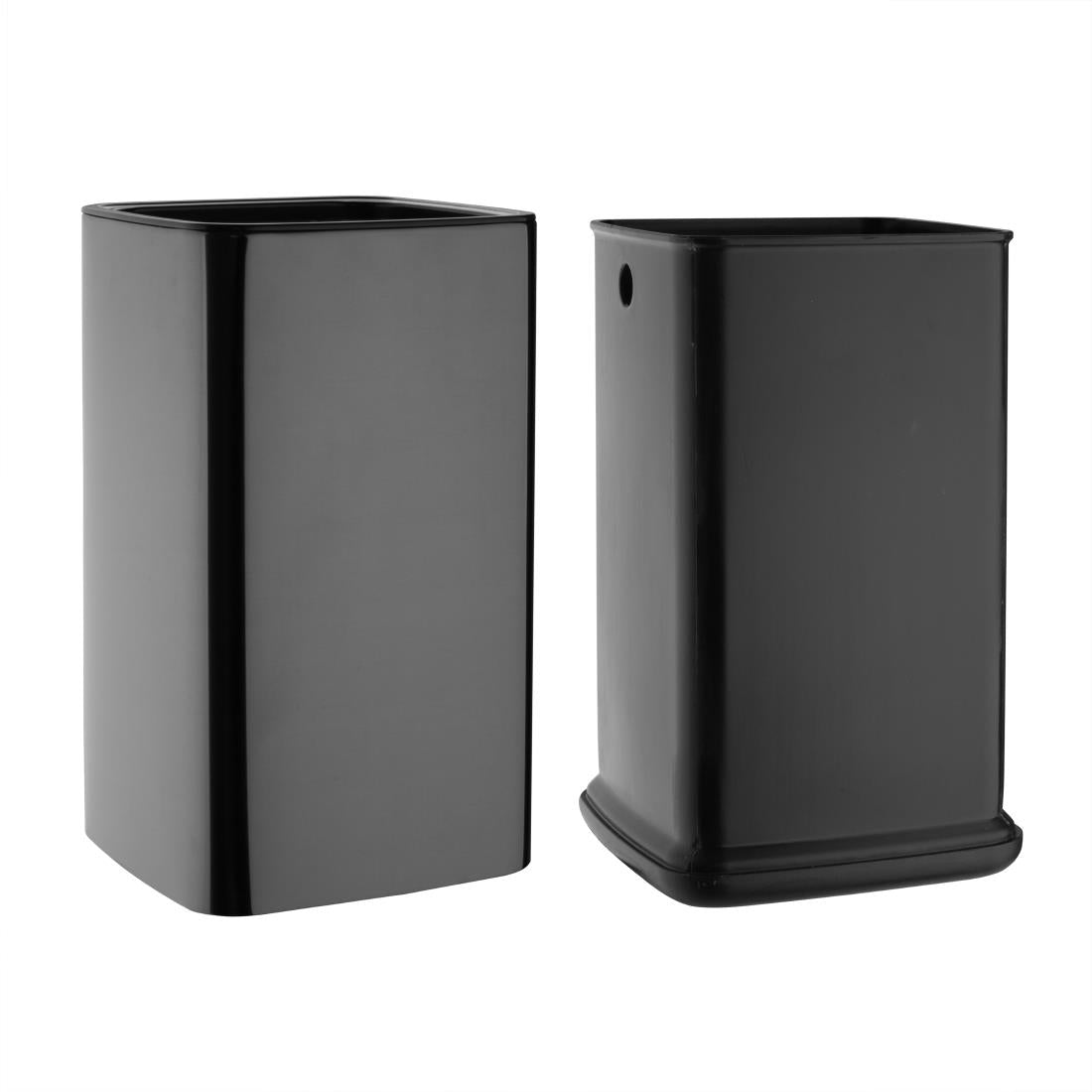 Bolero Square Waste Bin Titanium Black - 7Ltr