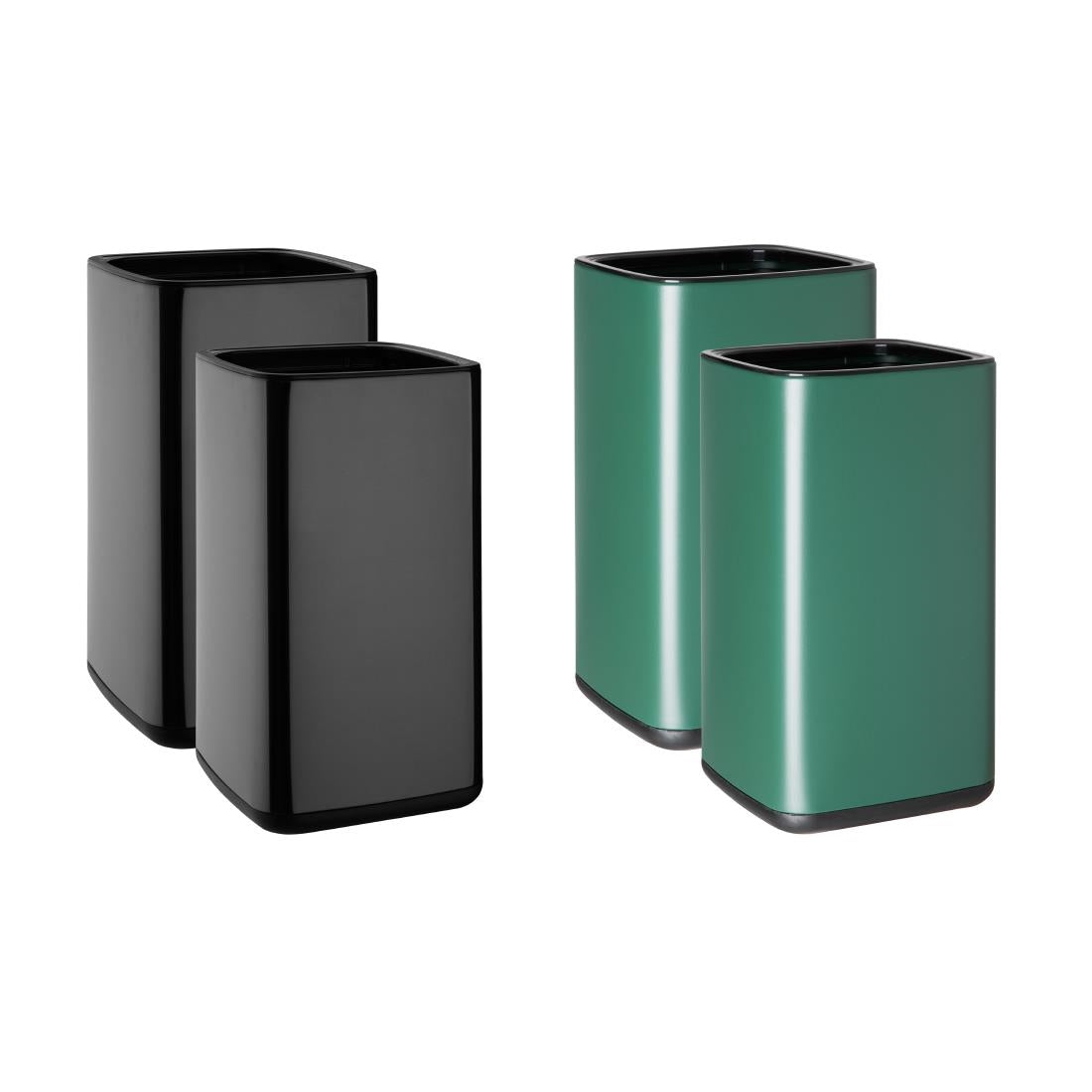 Bolero Square Waste Bin Titanium Black - 7Ltr