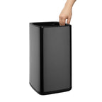 Bolero Square Waste Bin Titanium Black - 10Ltr