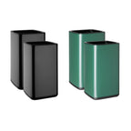 Bolero Square Waste Bin Titanium Black - 10Ltr