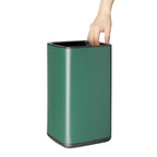 Bolero Square Waste Bin Green - 7Ltr