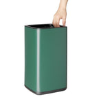 Bolero Square Waste Bin Green - 10Ltr