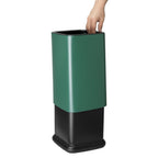 Bolero Square Waste Bin Green - 10Ltr
