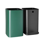 Bolero Square Waste Bin Green - 10Ltr