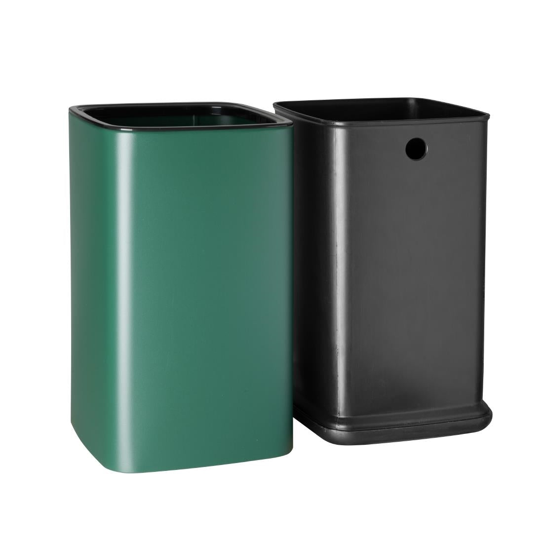 Bolero Square Waste Bin Green - 10Ltr