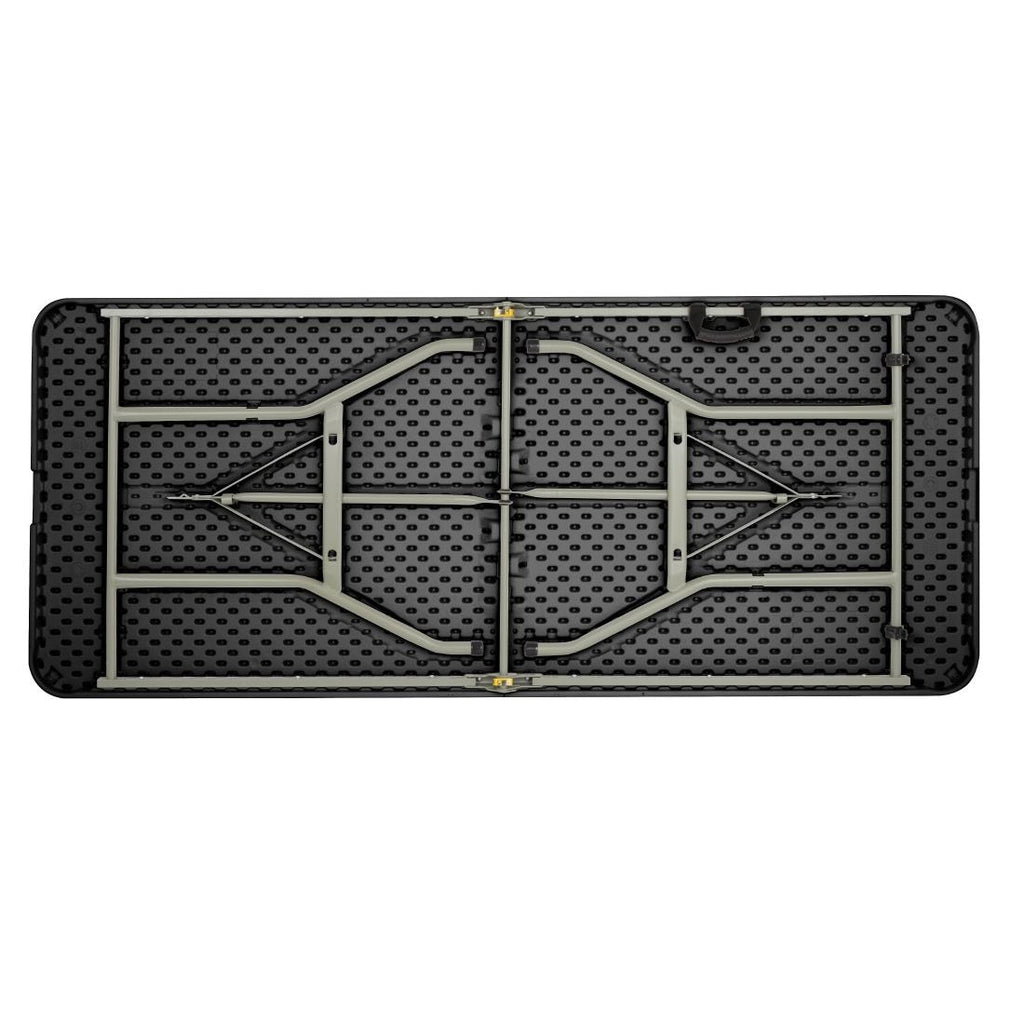 Bolero Centre Folding Table Black - 1.8m