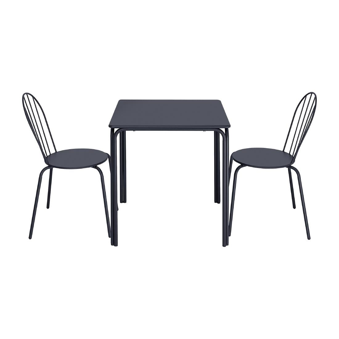 Bolero Adeline Steel Square Table Slate Blue - 700mm