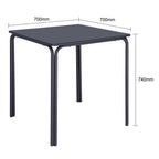 Bolero Adeline Steel Square Table Slate Blue - 700mm