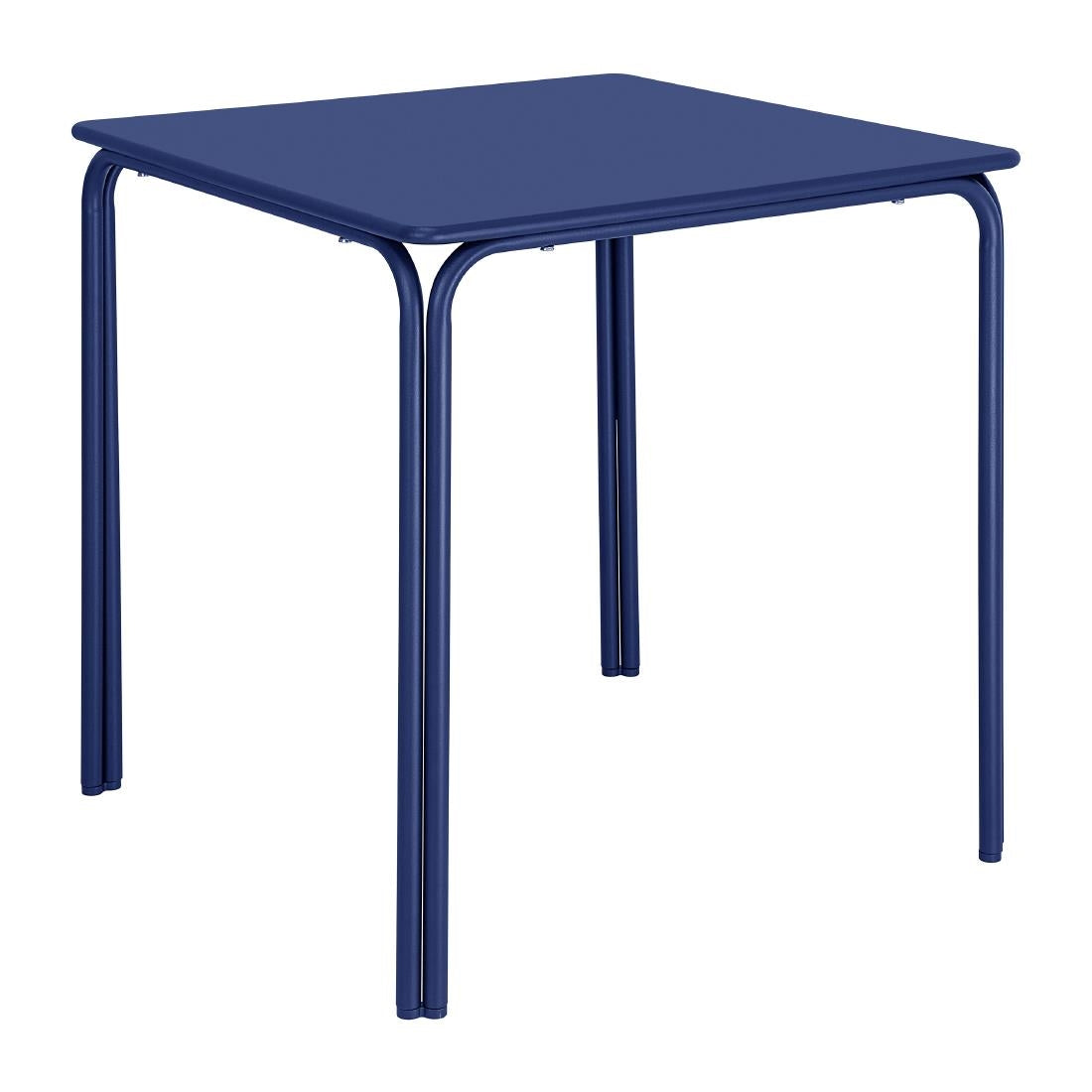 Bolero Adeline Steel Square Table Dark Navy - 700mm