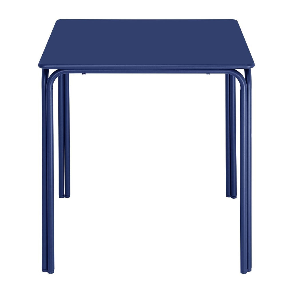 Bolero Adeline Steel Square Table Dark Navy - 700mm