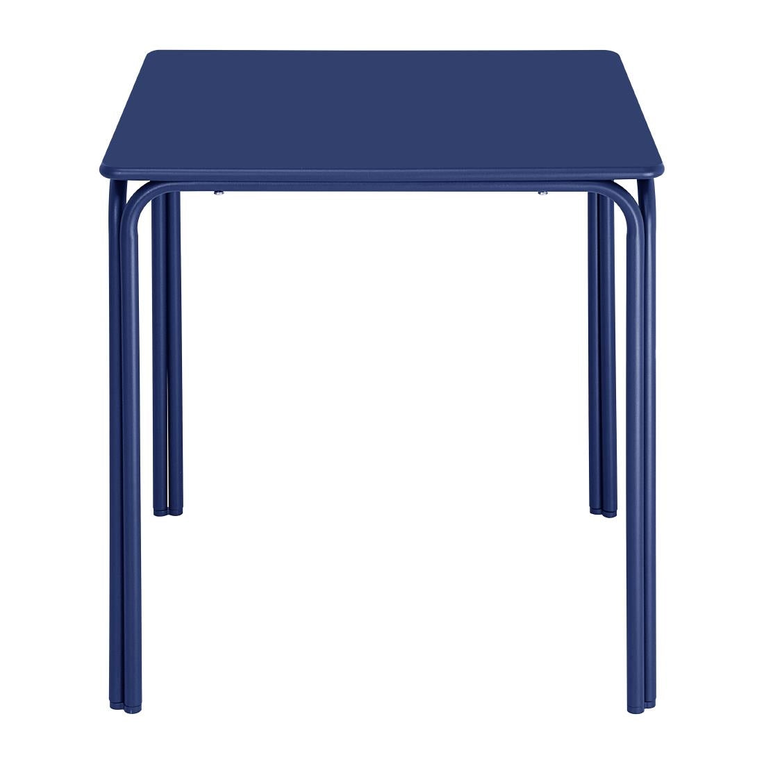 Bolero Adeline Steel Square Table Dark Navy - 700mm
