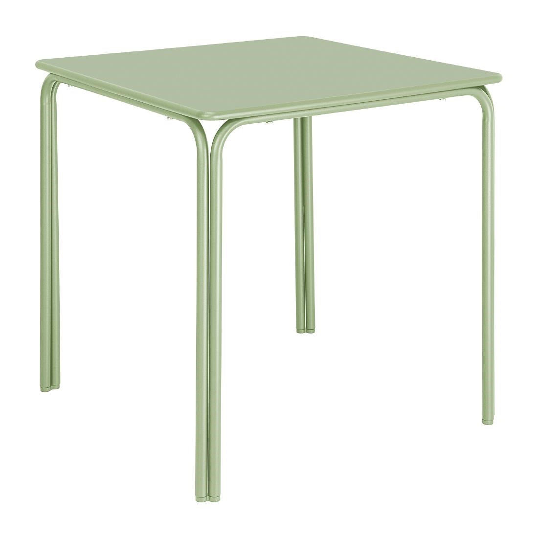 Bolero Adeline Steel Square Table Light Green - 700mm