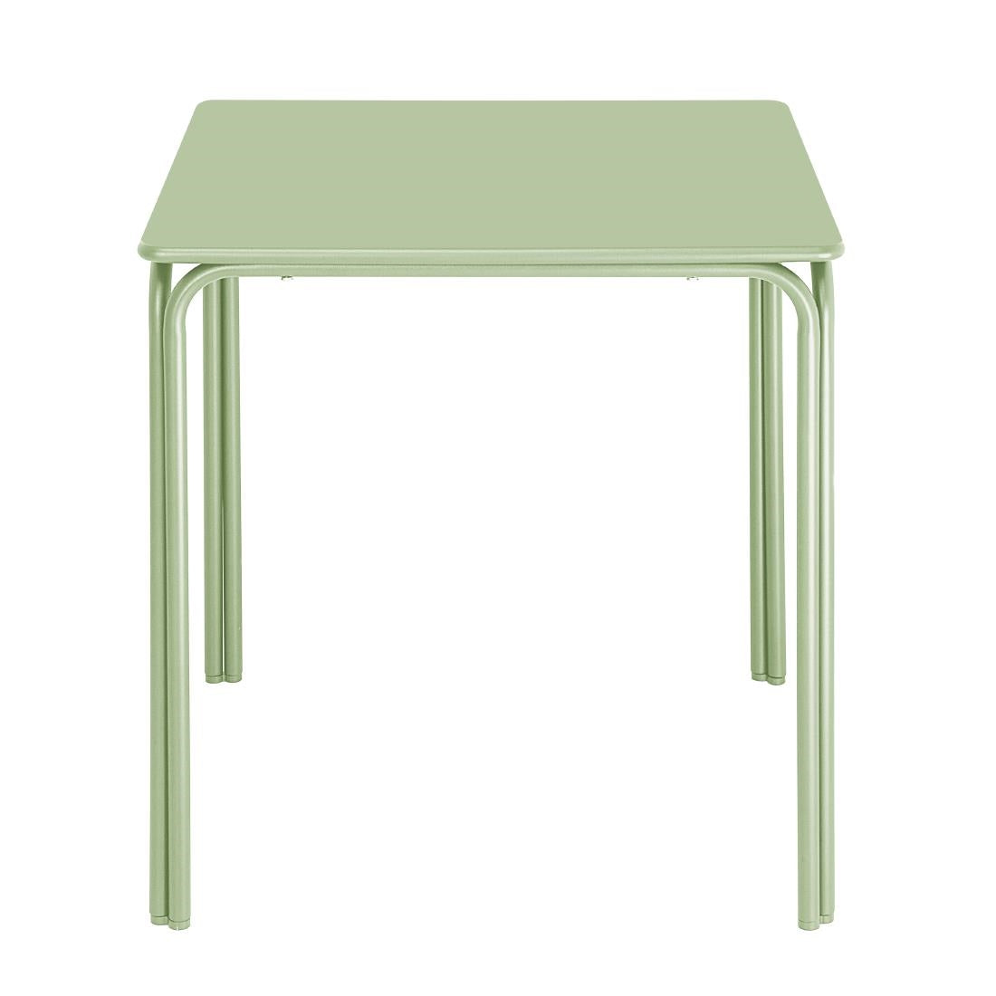 Bolero Adeline Steel Square Table Light Green - 700mm