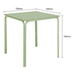 Bolero Adeline Steel Square Table Light Green - 700mm
