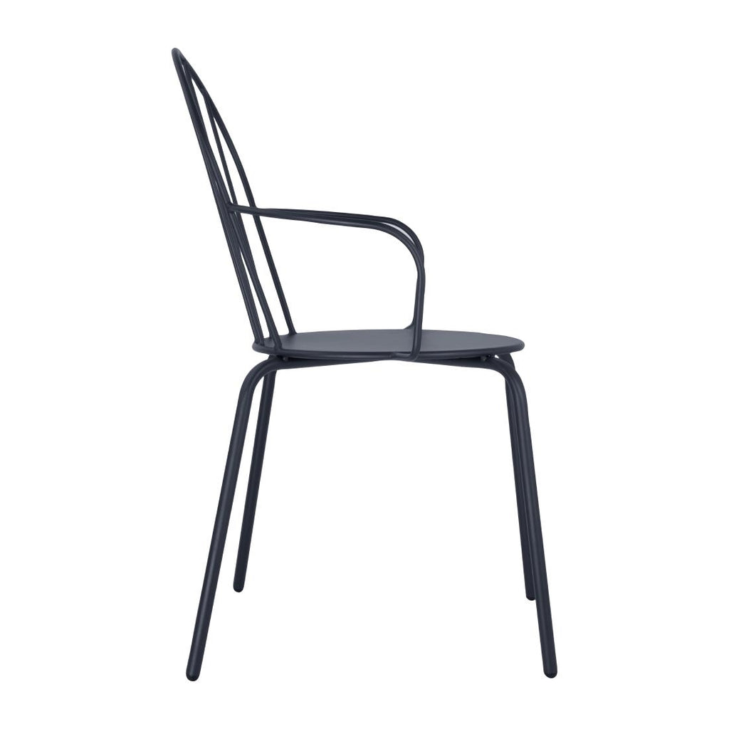 Bolero Adeline Arm Chair Slate Blue (Set 4)
