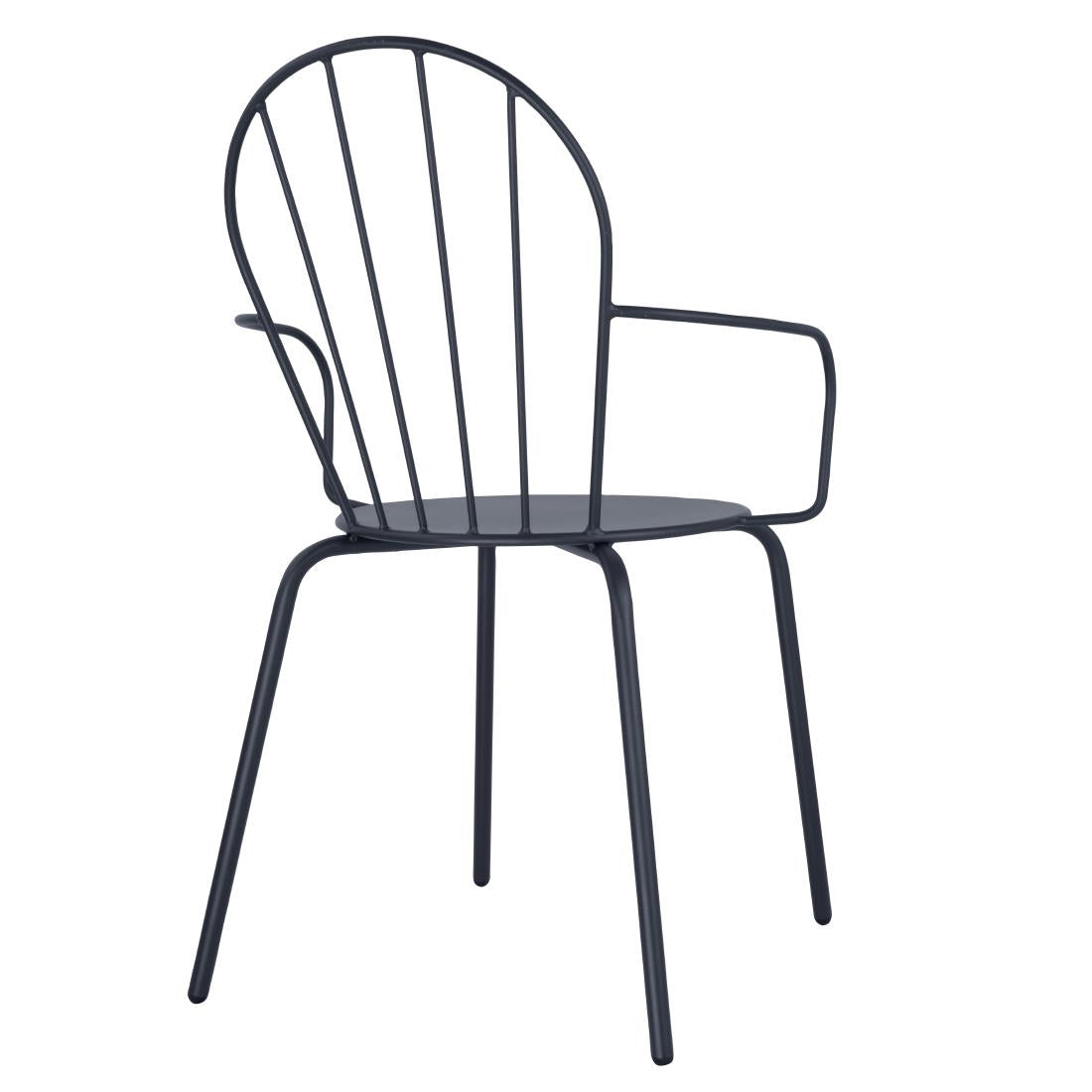 Bolero Adeline Arm Chair Slate Blue (Set 4)