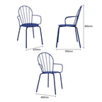 Bolero Adeline Arm Chair Dark Navy (Set 4)