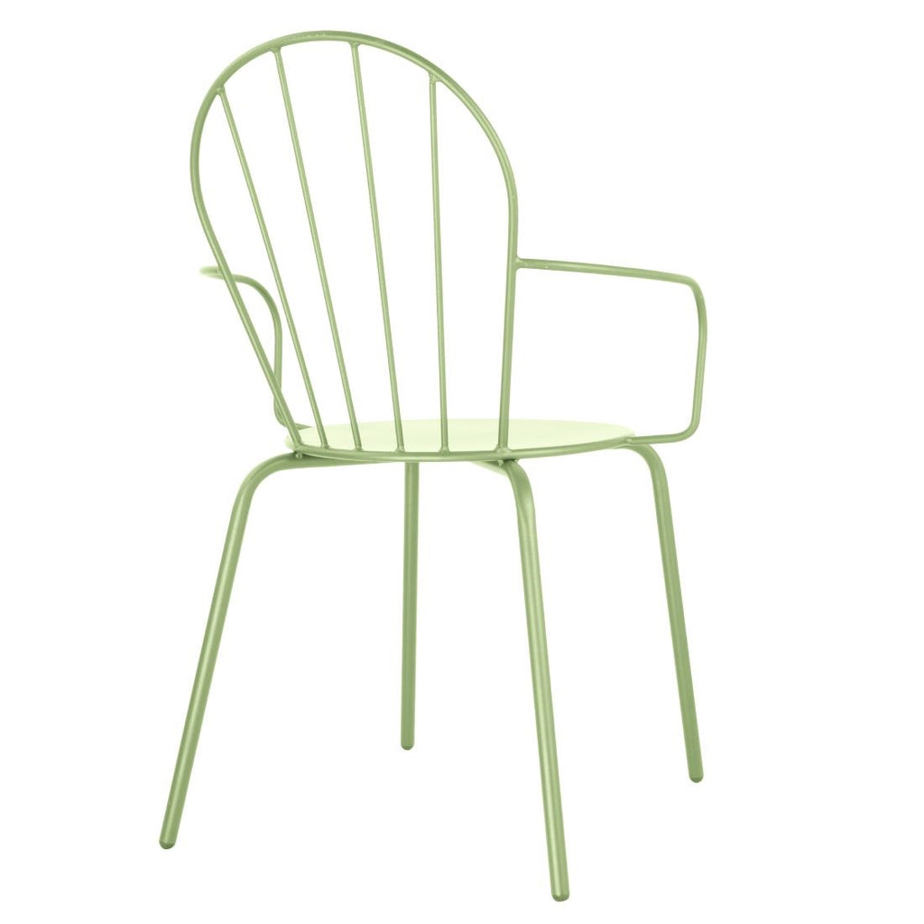 Bolero Adeline Arm Chair Light Green (Set 4)