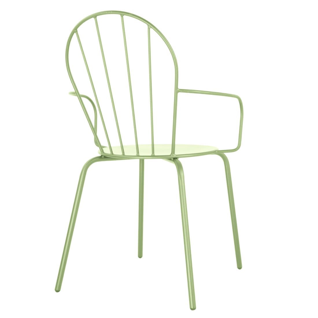 Bolero Adeline Arm Chair Light Green (Set 4)