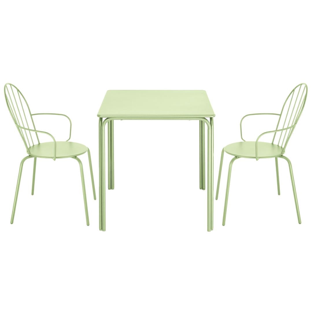 Bolero Adeline Arm Chair Light Green (Set 4)