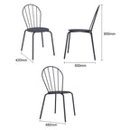 Bolero Adeline Side Chair Slate Blue (Set 4)