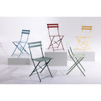 Bolero Red Pavement Style Steel Folding Chairs (Pack 2)