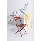 Bolero Red Pavement Style Steel Folding Chairs (Pack 2)