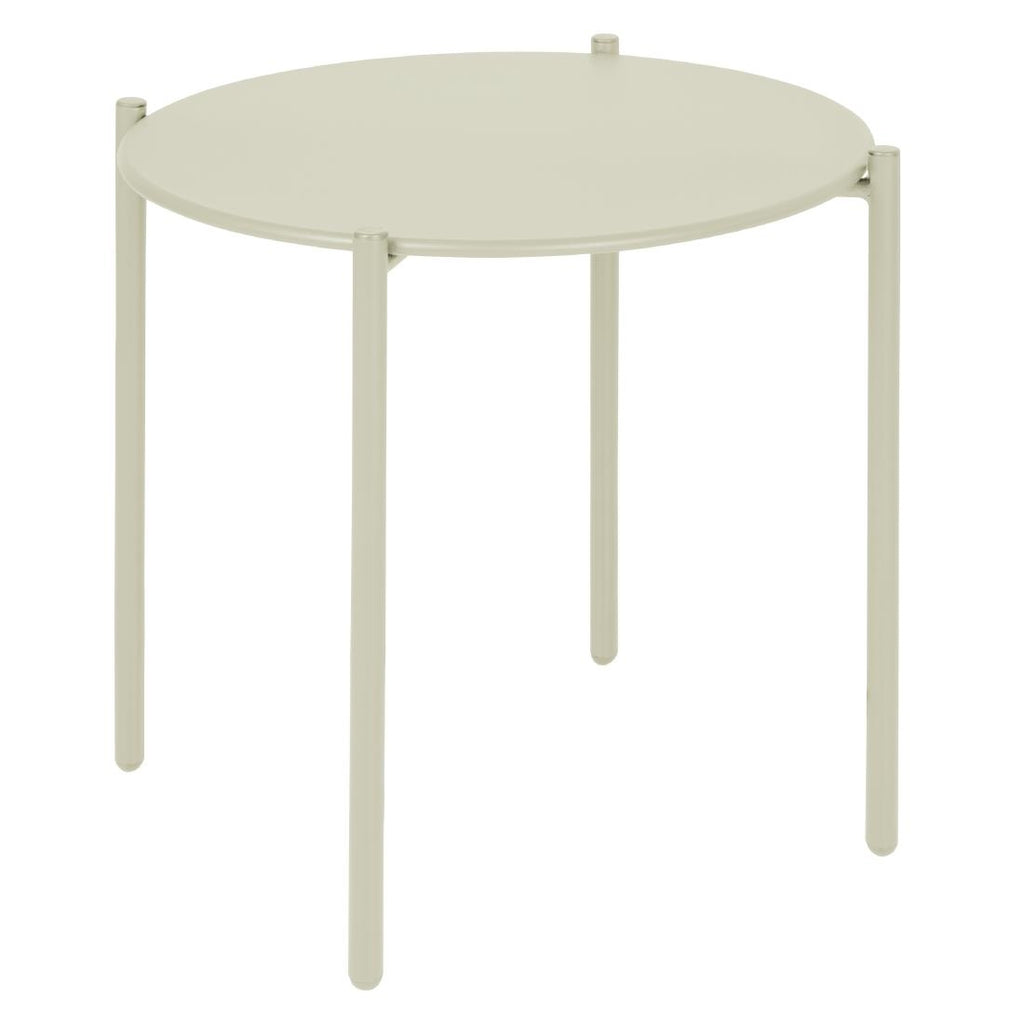 Bolero Perth Round Low Coffee Table Light Grey - 450mm