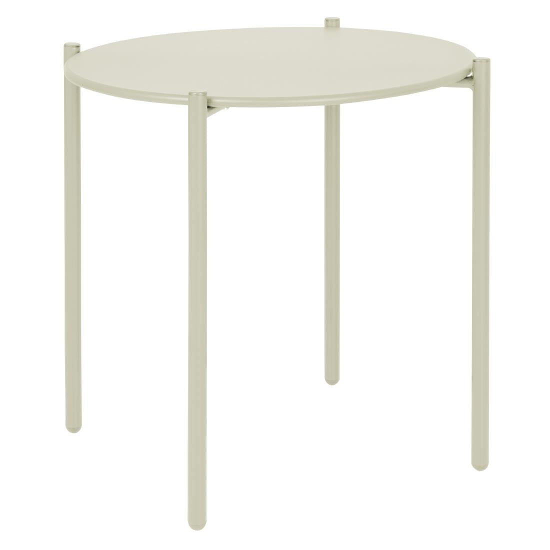 Bolero Perth Round Low Coffee Table Light Grey - 450mm