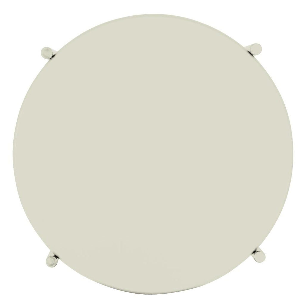 Bolero Perth Round Low Coffee Table Light Grey - 450mm