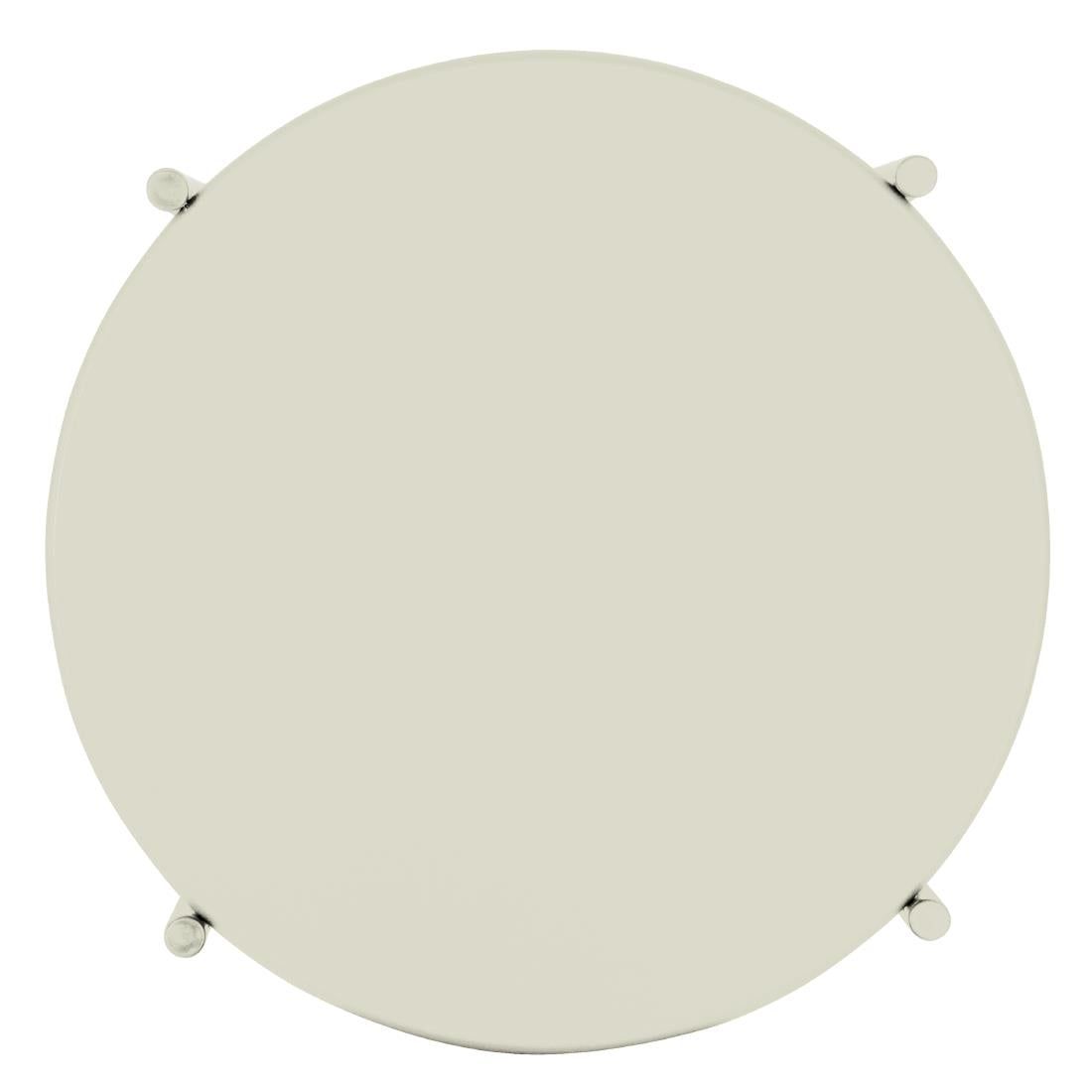 Bolero Perth Round Low Coffee Table Light Grey - 450mm
